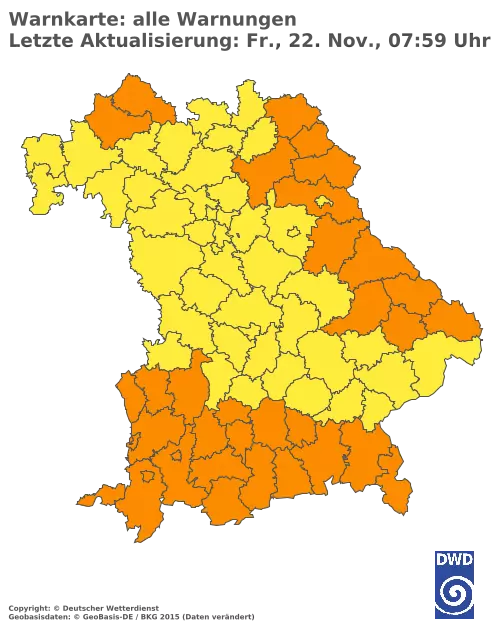 Aktuelle Wetterwarnungen für  Pfaffenhofen a.d.Ilm