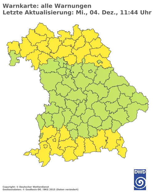 Aktuelle Wetterwarnungen für  Pfaffenhofen a.d.Ilm