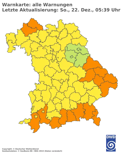 Aktuelle Wetterwarnungen für  Pfaffenhofen a.d.Ilm