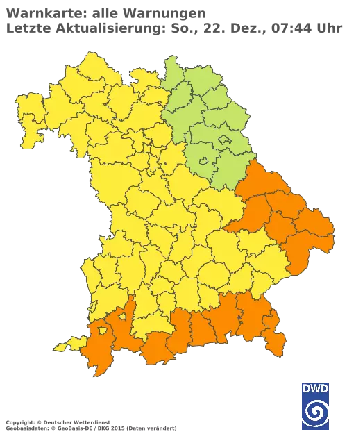 Aktuelle Wetterwarnungen für  Pfaffenhofen a.d.Ilm