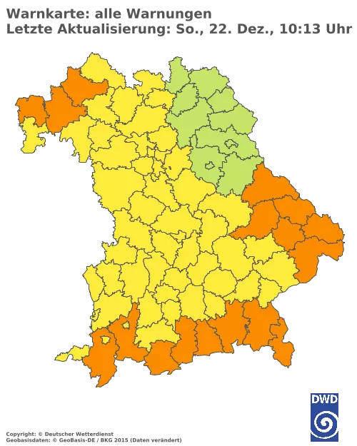 Aktuelle Wetterwarnungen für  Pfaffenhofen a.d.Ilm