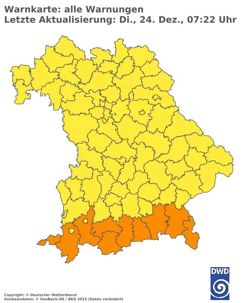 Aktuelle Wetterwarnungen für  Pfaffenhofen a.d.Ilm