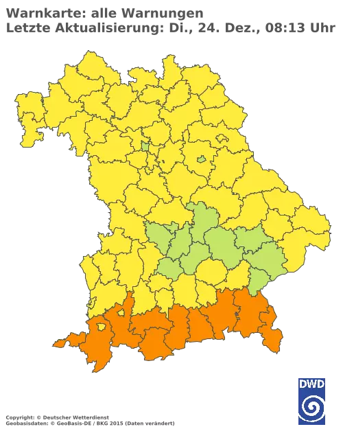 Aktuelle Wetterwarnungen für  Pfaffenhofen a.d.Ilm