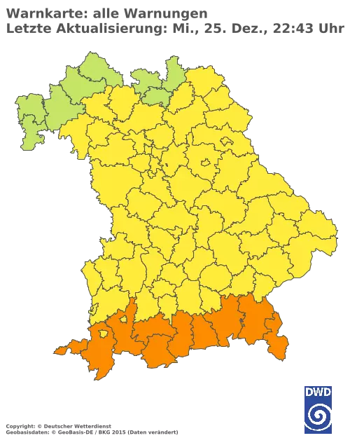 Aktuelle Wetterwarnungen für  Pfaffenhofen a.d.Ilm