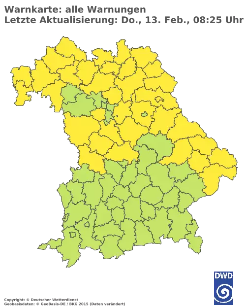 Aktuelle Wetterwarnungen für  Pfaffenhofen a.d.Ilm