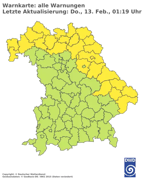 Aktuelle Wetterwarnungen für  Pfaffenhofen a.d.Ilm