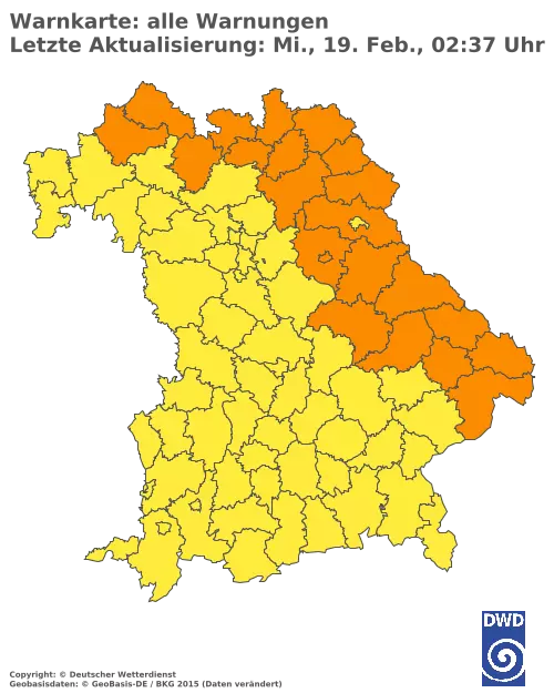 Aktuelle Wetterwarnungen für  Pfaffenhofen a.d.Ilm