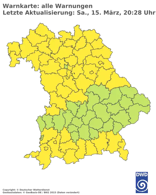 Aktuelle Wetterwarnungen für  Pfaffenhofen a.d.Ilm