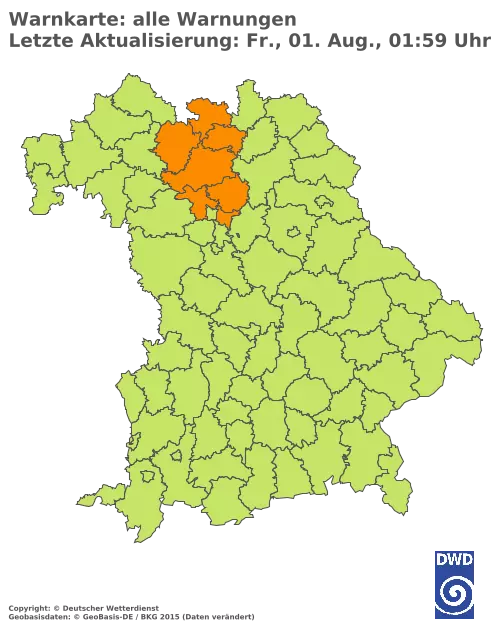 Aktuelle Wetterwarnungen für  Pfaffenhofen a.d.Ilm