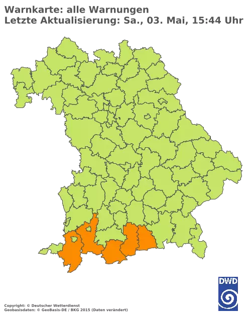 Aktuelle Wetterwarnungen für  Pfaffenhofen a.d.Ilm