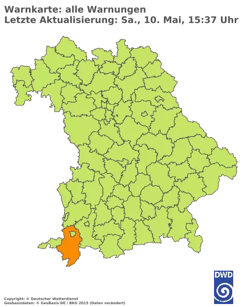 Aktuelle Wetterwarnungen für  Pfaffenhofen a.d.Ilm